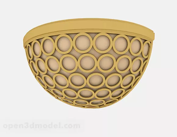 Yellow Shade Ceiling Lamp Decorative 3d model Yellow Shade Ceiling Lamp Decorative 3d model