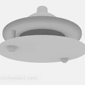 Gray Ceiling Lamp Round Style 3d model