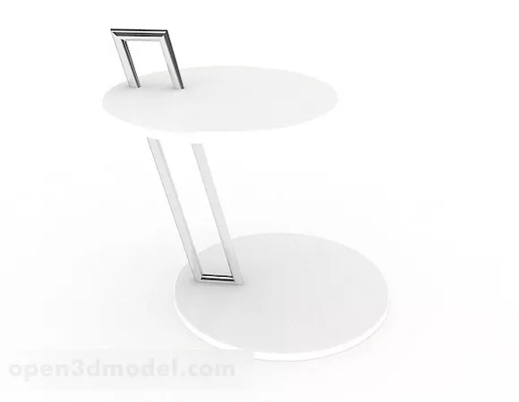 Modern White Circle Coffee Table 3d model Modern White Circle Coffee Table 3d model
