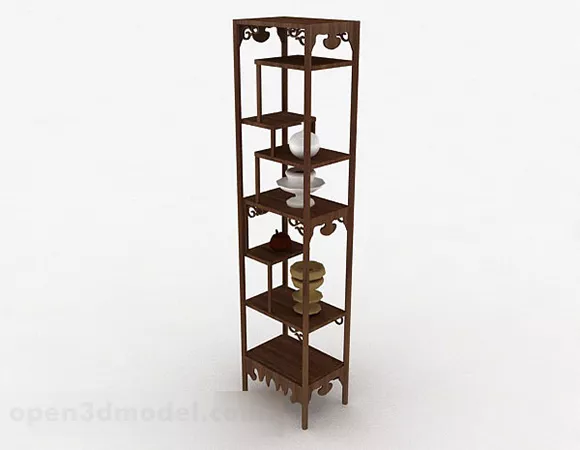 Chinese Style Wooden Display Cabinet V3 3d model Chinese Style Wooden Display Cabinet V3 3d model