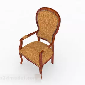 Wooden Antique Home Chair 3d model