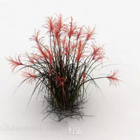Outdoor Red Flower Plant 3d model