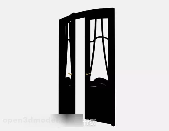 Black Wood Home Door 3d model Black Wood Home Door 3d model