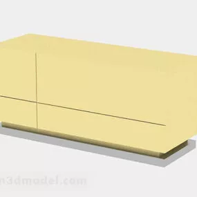Yellow Wood Hall Cabinet 3d model