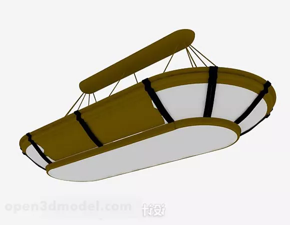 Ceiling Green Chandelier 3d model Ceiling Green Chandelier 3d model
