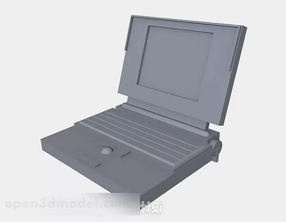 Old Style Laptop Computer 3d model