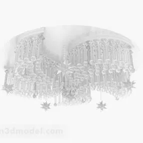 Gorgeous White Crystal Chandeliers 3d model