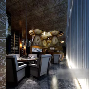 Vintage Restaurant Interior 3d model