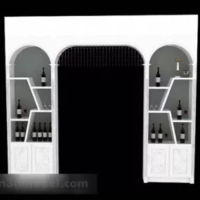 White Home Wine Cooler 3d model