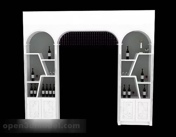 White Home Wine Cooler 3d model White Home Wine Cooler 3d model
