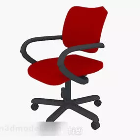 Red Office Chair V1 3d model