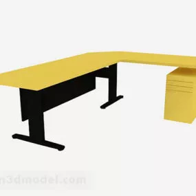 Yellow Office Desk V1 3d model