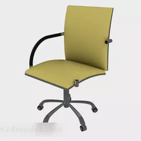 Yellow Office Chair V3 3d model