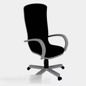 Black Office Chair V4 3d model
