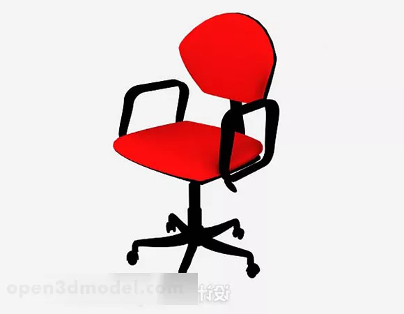 Red Office Chair V2 3d model Red Office Chair V2 3d model