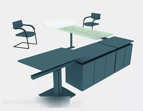 Blue Office Chair V3 3d model Blue Office Chair V3 3d model