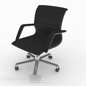 Black Office Chair V6 3d model