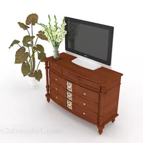 Black Hanging Tv 3d model