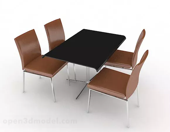 Modern Minimalist Dining Table And Chair 3d model Modern Minimalist Dining Table And Chair 3d model