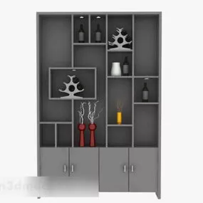 Gray Paint Display Cabinet 3d model