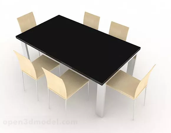 Minimalist Style Dining Table Chair 3d model Minimalist Style Dining Table Chair 3d model
