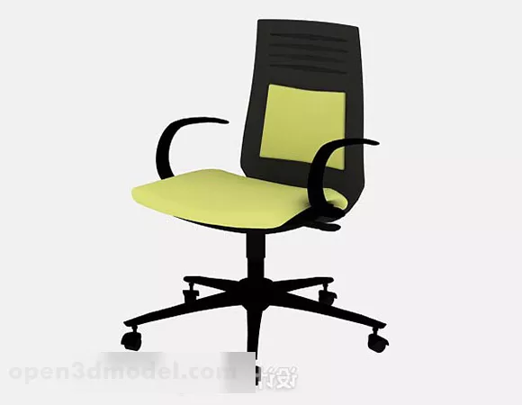 Yellow Office Chair V5 3d model Yellow Office Chair V5 3d model