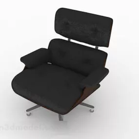 Black Lounge Chair V1 3d model