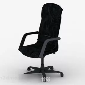 Black Office Chair V7 3d model