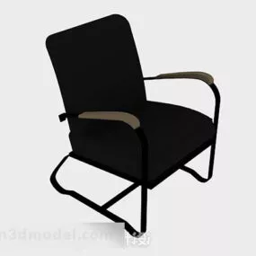 Black Lounge Chair V2 3d model