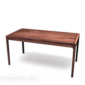 Simple Wooden Desk 3d model