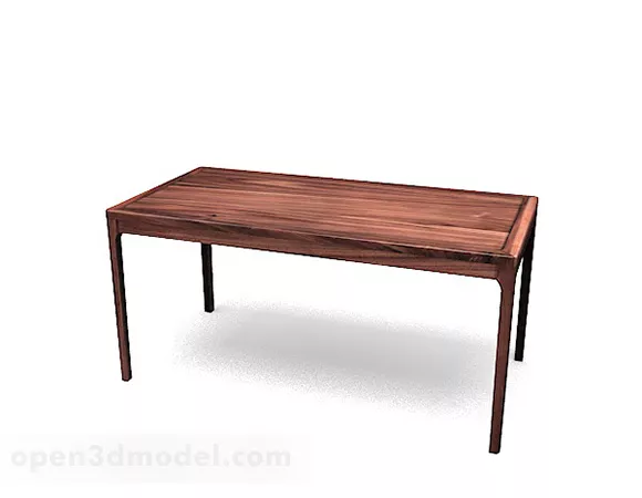 Simple Wooden Desk 3d model Simple Wooden Desk 3d model