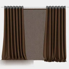 Brown Curtain V2 3d model