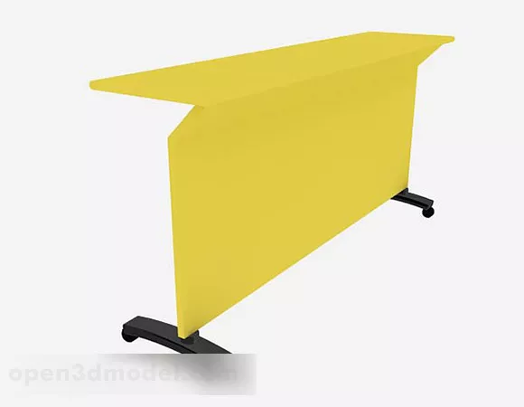 Yellow Minimalist Desk 3d model Yellow Minimalist Desk 3d model
