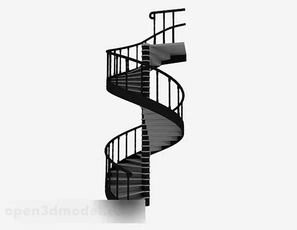 Black Spiral Staircase V2 3d model Black Spiral Staircase V2 3d model