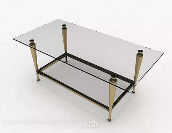 Gray Glass Coffee Table V2 3d model Gray Glass Coffee Table V2 3d model