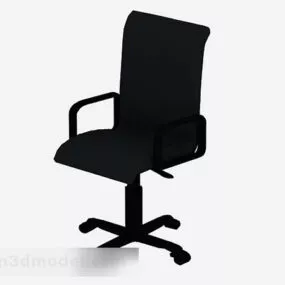 Black Office Chair V8 3d model
