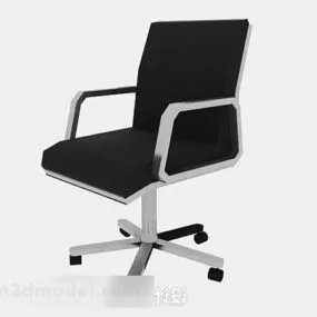 Black Office Chair V9 3d model