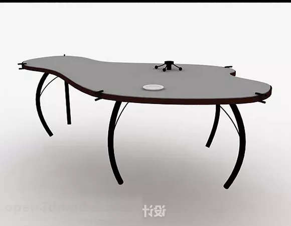 Brown Minimalist Desk V1 3d model Brown Minimalist Desk V1 3d model