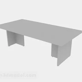 Gray Office Desk V2 3d model