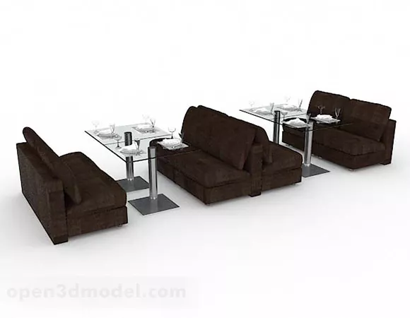 Restaurant Tables And Chairs 3d model Restaurant Tables And Chairs 3d model