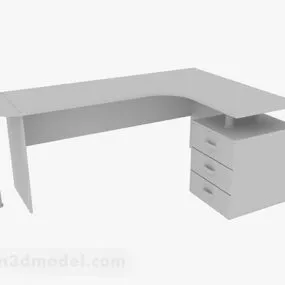 Gray Paint Office Desk 3d model