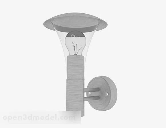Gray Wall Lamp 3d model Gray Wall Lamp 3d model