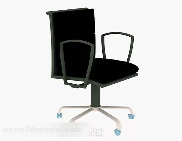 Black Wheels Office Chair Design 3d model Black Wheels Office Chair Design 3d model