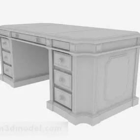 Wooden Desk V1 3d model