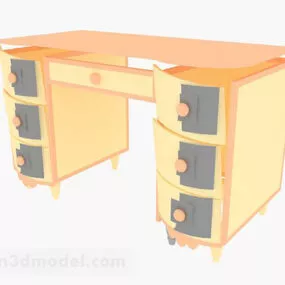 Yellow Desk 3d model