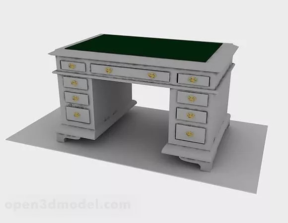 Gray Desk 3d model Gray Desk 3d model