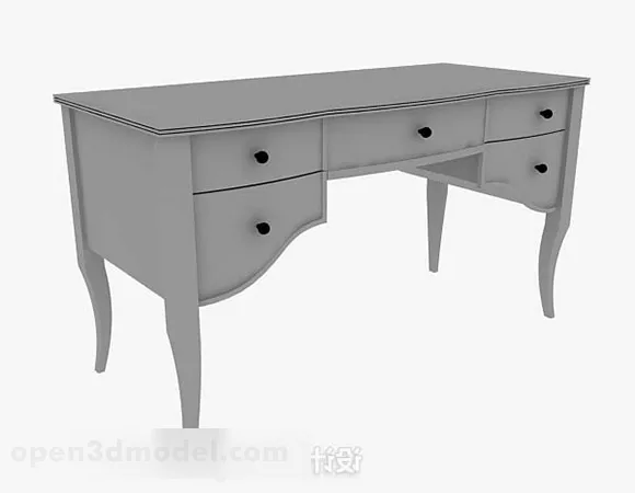 Gray Desk V1 3d model Gray Desk V1 3d model