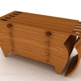 Home Private Wooden Cabinet 3d model
