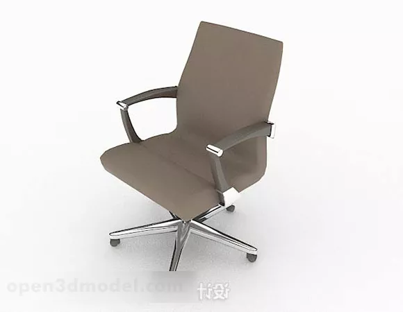 Brown Fabric Wheels Chair 3d model Brown Fabric Wheels Chair 3d model