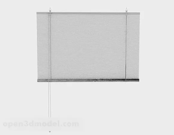 Home Gray Jalousie Curtain 3d model Home Gray Jalousie Curtain 3d model